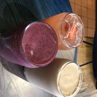 Smoothies (Elvis, Raspberry Lemonade, and Love)  at Life Alive Organic Cafe in Boston