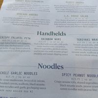 Pita, nori and wrap menu (July 2025) at Life Alive Organic Cafe in Boston