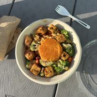 Rainbow harvest grain bowl w/ sesame tofu  at Life Alive Organic Cafe in Boston