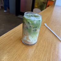 Banana Bread Matcha  at Life Alive Organic Cafe in Boston