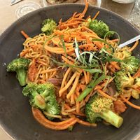 Chili garlic noodles  at Life Alive Organic Cafe in Boston