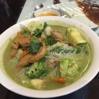 Thai green curry soup at Chat For Tea in Ballarat