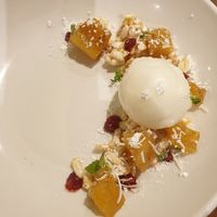 Spice pineapple, puffed rice, yuzu sorbet at Chat For Tea in Ballarat