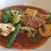 Black pepper dish at Chat For Tea in Ballarat