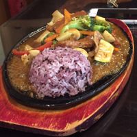 Sizzling mock pork at Chat For Tea in Ballarat