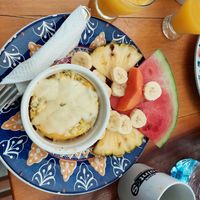 Breakfast combo at Namaste in Caye Caulker