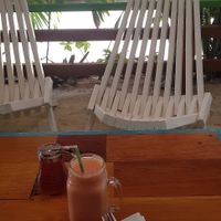 Chia pudding and tropical smoothie at Namaste in Caye Caulker