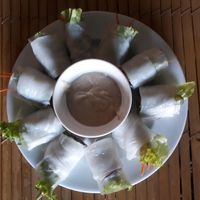 Fresh spring rolls at Veggie Box in Phong Nha