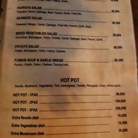 Menu mainsm at Veggie Box in Phong Nha