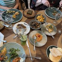 Lentil burgul frekeh tabuleh salad mushroom…   at Levant in Amman
