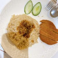 Chicken cutlet rice. $5 for a piece of cutlet and rice 🌝 at Green Bliss Habitat 綠福苑 - Fortune Centre in Central Singapore