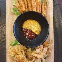 Deep fried mushrooms at Vegan Life in Perak