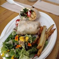 Tempeh burrito at Aromaticus in Rome