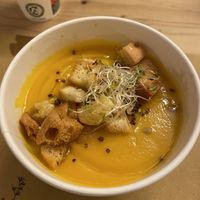 Carrot and ginger soup  at Aromaticus in Rome