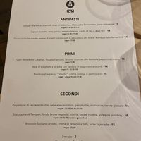 Menù  at Aromaticus in Rome