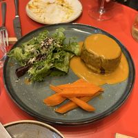 Chickpea and lentil ‘meatloaf'  at Aromaticus in Rome