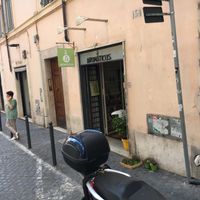 Here is the restaurant from the outside at Aromaticus in Rome