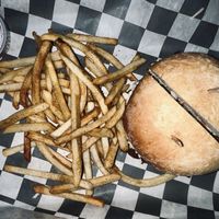 Pulled pork sammy. They make it with jackfruit which isn’t my favorite but it still tasted pretty good to me  at Jekyll & Hyde's Gastropub in Erie