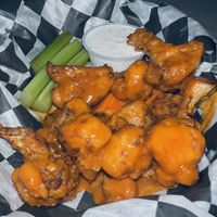 Buffalo cauliflower bites. Delicious!  at Jekyll & Hyde's Gastropub in Erie