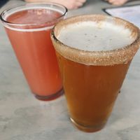 Pumpking beer with cinnamon sugar rim was easily a 12/10. My boyfriend got a berry beer which he enjoyed a lot as well  at Jekyll & Hyde's Gastropub in Erie