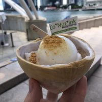 Classic with ground peanuts  at Co+Nut+Ink - Esplanade in Central Singapore