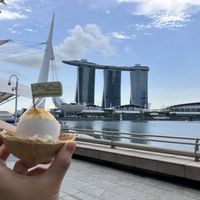 View with Marina Bay Sands  at Co+Nut+Ink - Esplanade in Central Singapore