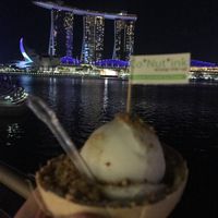 Coconut ice cream at Co+Nut+Ink - Esplanade in Central Singapore