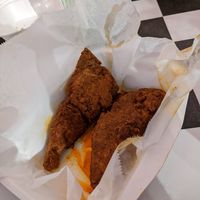 Nashville Hot Tenders (I already ate most of them) at The BE-Hive in Nashville