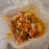 Nacho Tots with sour cream, queso, and pico de gallo at The BE-Hive in Nashville