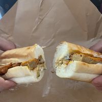 Fried chicken sandwich   at The BE-Hive in Nashville