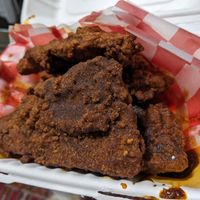 Seitan chicken tenders (Nashville hot) at The BE-Hive in Nashville