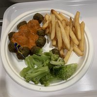Veggie balls with tahini sauce. Pretty solid   at IKEA in Round Rock