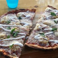 Esposito at Vegan Cave Tanoor Pizza in Vancouver