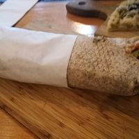 Burrito at Vegan Cave Tanoor Pizza in Vancouver