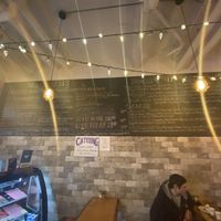 Hard to read but just look at all the options! at Vegan Cave Tanoor Pizza in Vancouver