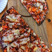 Espacito at Vegan Cave Tanoor Pizza in Vancouver