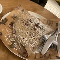 Chocolate and banana galette at Crêpeaffaire in Chester
