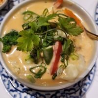Thom kha soup with veg at Piyawat in Bendigo