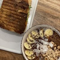 Avocado toast and porridge  at Bohl in Barcelona