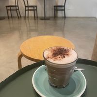 Chocolate Maca latte  at Bohl in Barcelona