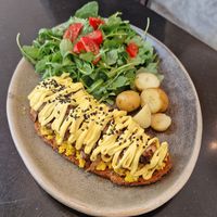 Scrambled tofu at Bohl in Barcelona