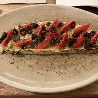 Hummus toast  at Bohl in Barcelona