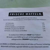 Vegan waffles at Hermann in Freiburg