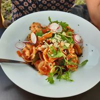 Vegan pasta at Hermann in Freiburg