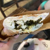 Spinach sambusak with feta cheese at Abulafia - Allenby in Tel Aviv
