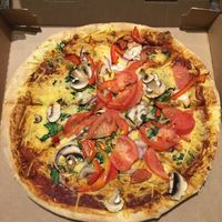 Vegan pizza with mushrooms   at Domino's Pizza - AJ Ernststraat in Amsterdam