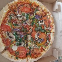 Veggie pizza at Domino's Pizza - Waterlandplein in Amsterdam