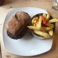 Wholefood gf burger 🍔  at Cafe Thrive in Bournemouth