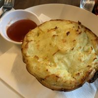 Vegan shepherds pie  at The Old Fire Station Cafe Gallery in Preston