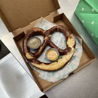 This pretzel was indeed giant!  at Golden Road Brewing - DTLA in Los Angeles